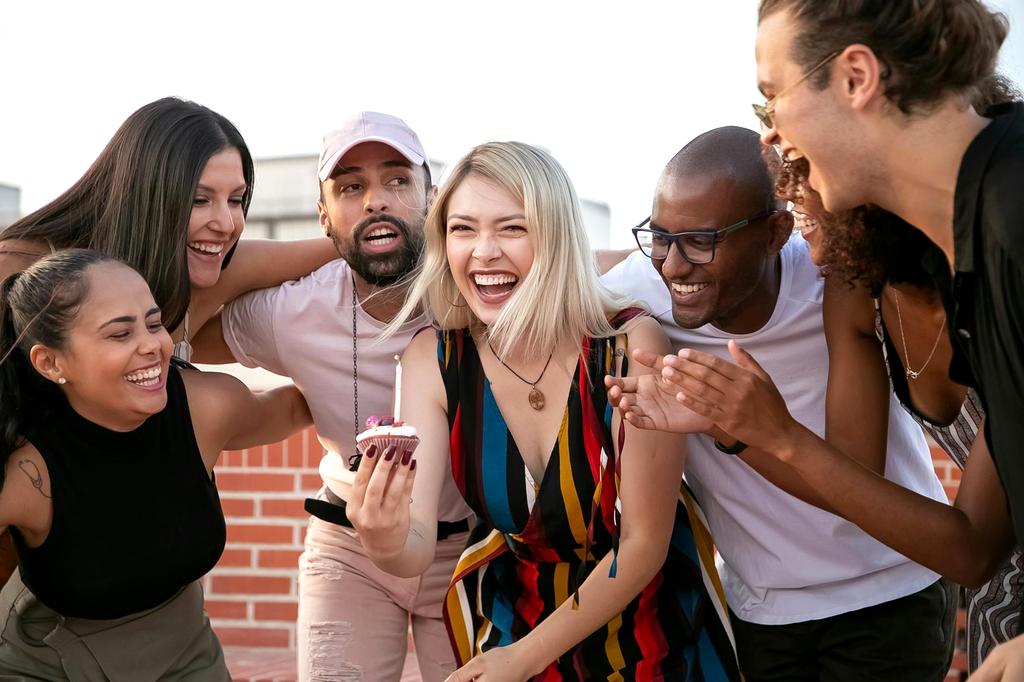 Genuine surprise reaction at birthday party